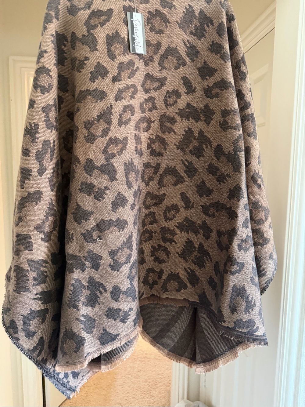 Crown Vintage Brown and Dark Brown Leopard Print Wrap - Picture 4 of 5